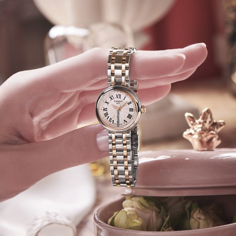 Tissot Bellissima Lady Small Mother of Pearl Dial Two Tone Steel Strap Watch For Women - T126.010.22.013.01 Buy Now By Tissot