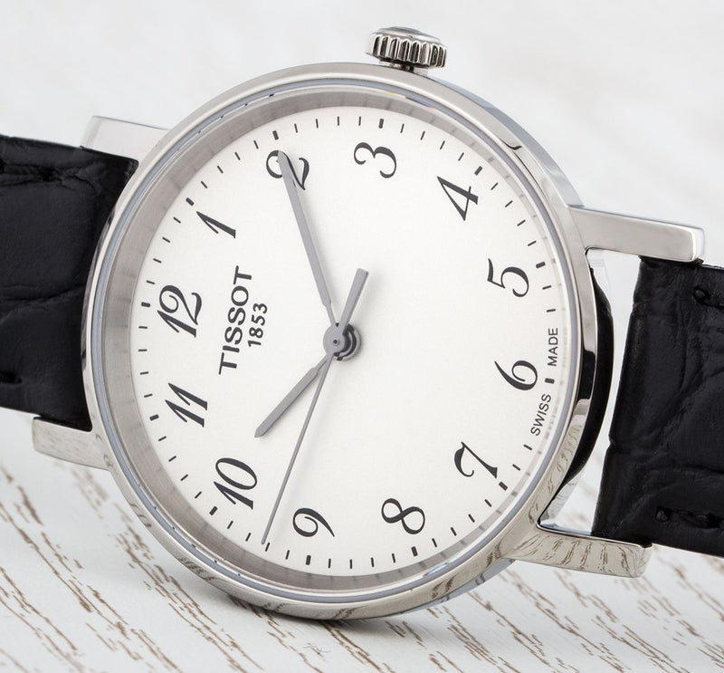 Tissot T Classic Desire White Dial Black Leather Strap Watch For Men - T52.1.421.12 Buy Now By Tissot