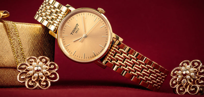 Tissot T Classic Everytime Desire Small Gold Dial Gold Mesh Bracelet Watch For Women - T109.210.33.021.00 Buy Now By Tissot