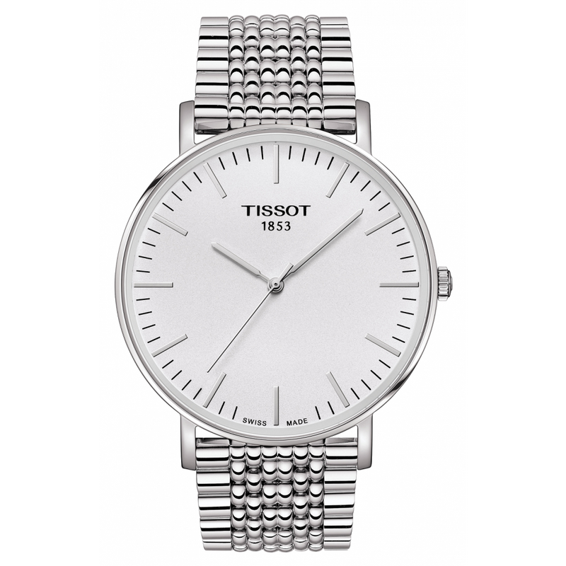 Tissot T Classic Everytime Large White Dial Silver Steel Strap Watch for Men - T109.610.11.031.00 Buy Now By Tissot