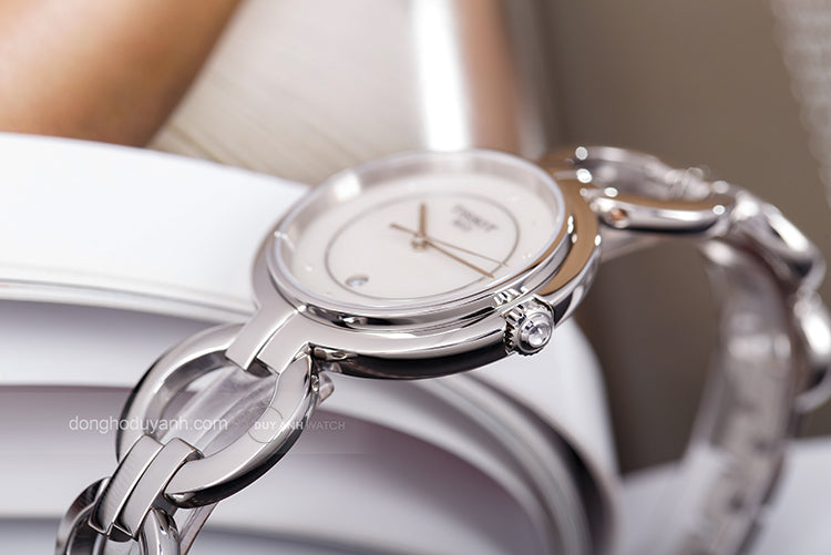 Tissot T Trend Flamingo Mother of Pearl Dial Silver Steel Strap Watch for Women - T094.210.11.116.00 Buy Now By Tissot