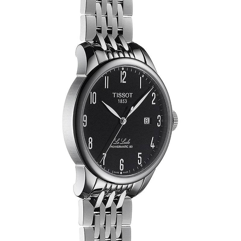Tissot T Classic Powermatic 80 Black Dial Silver Steel Strap Watch For Men - T41.1.483.52 Buy Now By Tissot