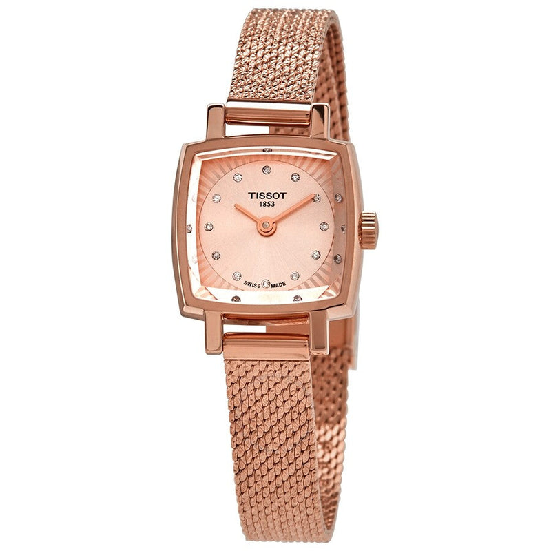Tissot Lovely Square Lady Quartz Rose Gold Dial Rose Gold Mesh Bracelet Watch For Women - T058.109.33.456.00 Buy Now By Tissot