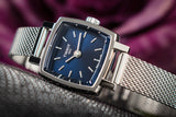 Shop Tissot Lovely Square Blue Dial Silver Mesh Bracelet Watch For Women - T058.109.11.041.00 in USA
