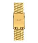 Shop Tissot Lovely Square Silver Dial Gold Mesh Bracelet Watch For Women - T058.109.33.031.00 in USA