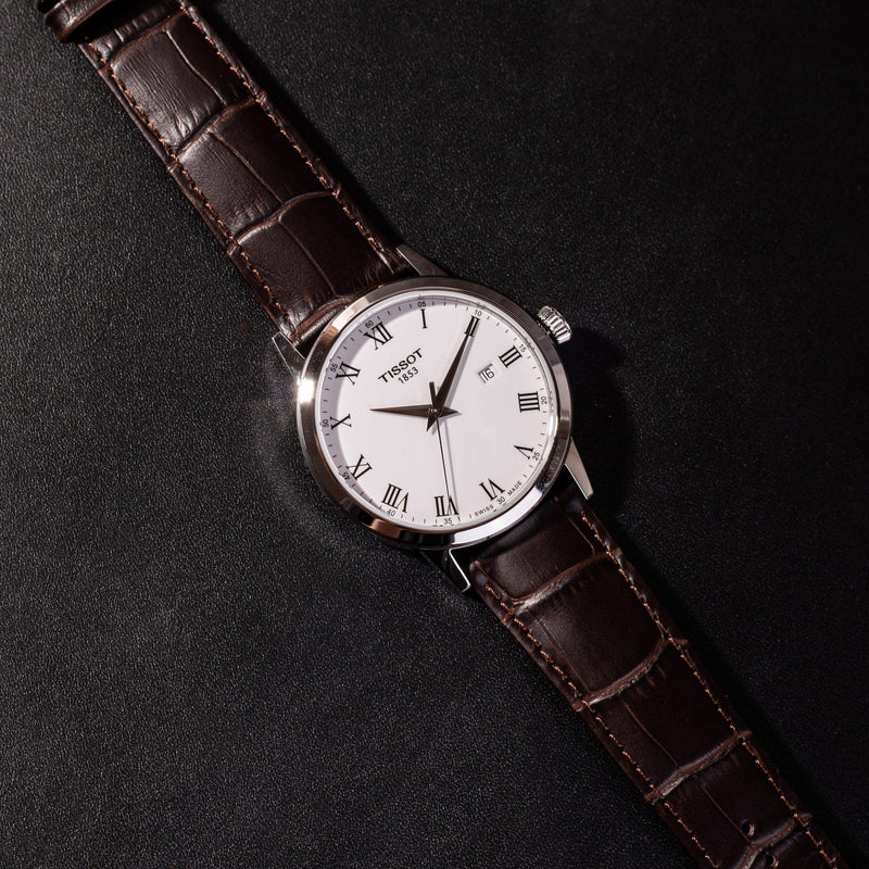 Tissot T Classic Dream White Dial Brown Leather Strap Watch for Men - T033.410.16.013.01 Buy Now By Tissot