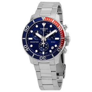 Tissot Seastar 1000 Chronograph Blue Dial Silver Steel Strap Watch For Men - T120.417.11.041.03