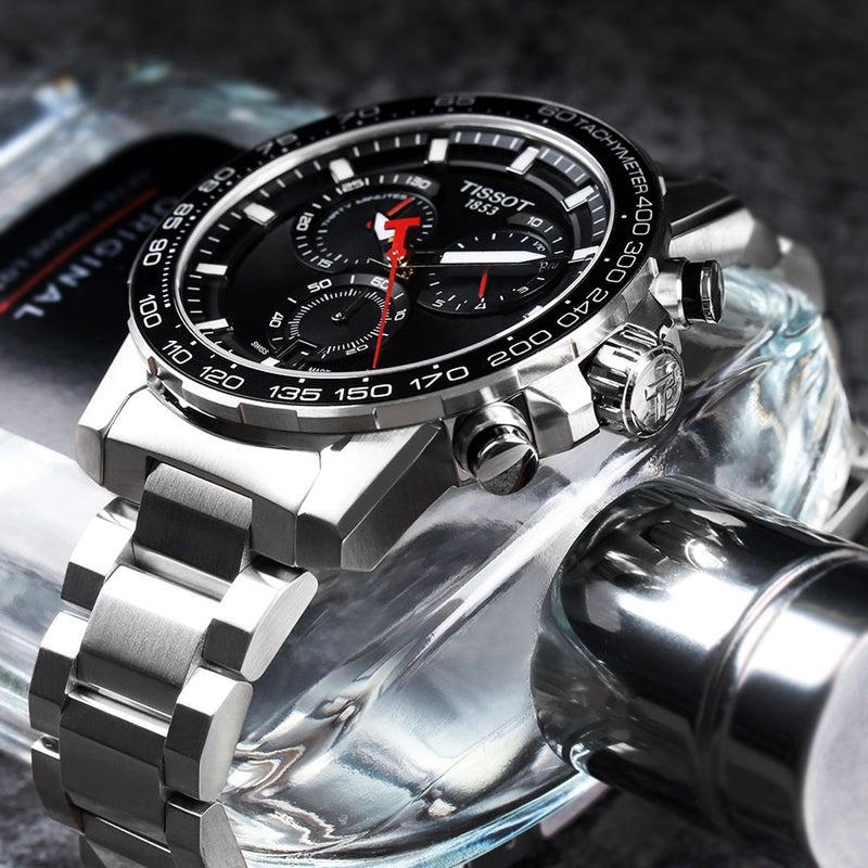 Tissot Supersport Chrono Black Dial Silver Steel Strap Watch For Men - T125.617.11.051.00 Buy Now By Tissot