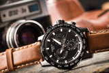 Tissot Supersport Chrono Black Dial Brown Leather Strap Watch for Men - T125.617.36.051.01 Buy Now By Tissot