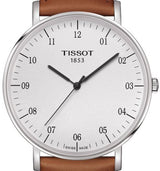 Tissot T Classic Everytime Large White Dial Brown Leather Strap Watch For Men - T109.610.16.037.00 Buy Now By Tissot