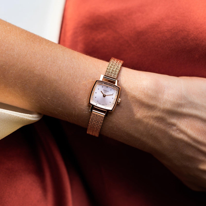 Tissot Lovely Square Lady Quartz Rose Gold Dial Rose Gold Mesh Bracelet Watch For Women - T058.109.33.456.00 Buy Now By Tissot