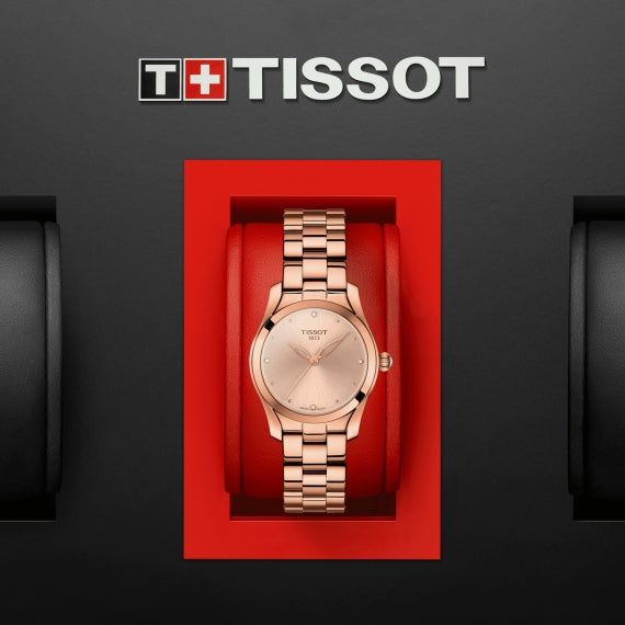 Tissot T Wave Rose Gold Dial Rose Gold Steel Strap Watch For Women - T112.210.33.456.00 Buy Now By Tissot