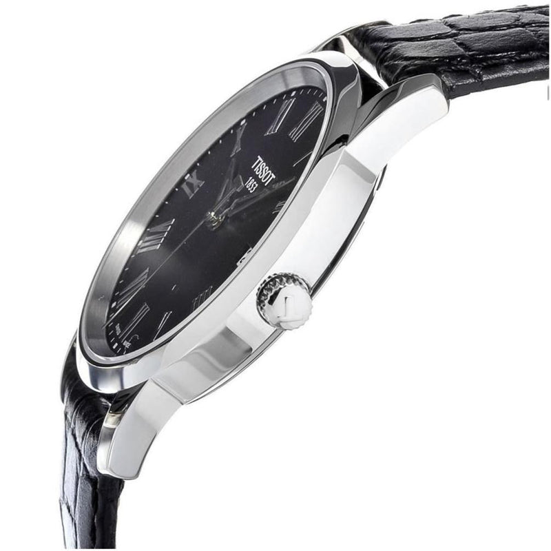 Tissot Classic Dream Black Dial Black Leather Strap Watch for Men - T033.410.16.053.01 Buy Now By Tissot
