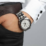 Tissot T Classic Couturier Chronograph White Dial Silver Steel Strap Watch For Men - T101.617.11.031.00 Buy Now By Tissot