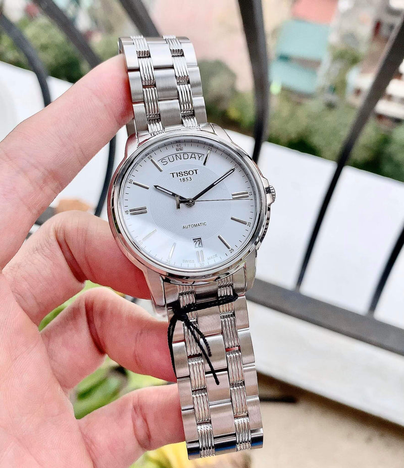 Tissot T Classic Automatic III Day Date White Dial Silver Steel Strap Watch for Men - T065.930.11.031.00 Buy Now By Tissot