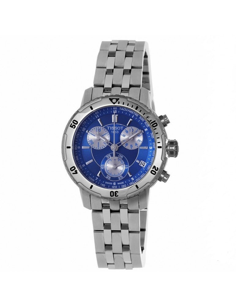 Tissot T Sport PRS 200 Chronograph Blue Dial Silver Steel Strap Watch For Men - T067.417.11.041.00 Buy Now By Tissot