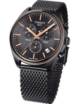 Tissot T Classic PR 100 Chronograph Anthracite Black Dial Black Mesh Bracelet Watch For Men - T101.417.23.061.00 Buy Now By Tissot