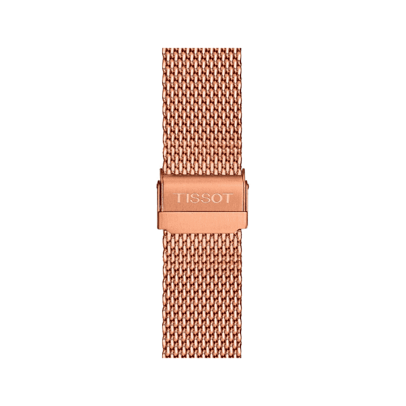 Tissot T Classic PR 100 Chronograph Silver Dial Rose Gold Mesh Bracelet Watch For Men - T101.417.33.031.01 Buy Now By Tissot