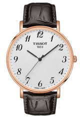 Tissot T Classic Everytime White Dial Black Leather Strap Watch For Men - T109.610.36.032.00 Buy Now By Tissot
