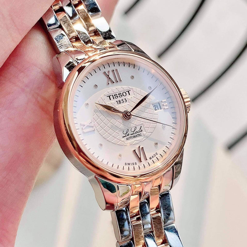 Tissot Le Locle Automatic Lady Silver Dial Two Tone Steel Strap Watch For Women - T41.2.183.16 Buy Now By Tissot