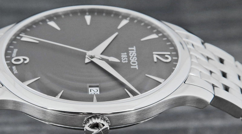 Tissot T Classic Tradition Grey Dial Silver Steel Strap Watch For Men - T063.610.11.067.00 Buy Now By Tissot