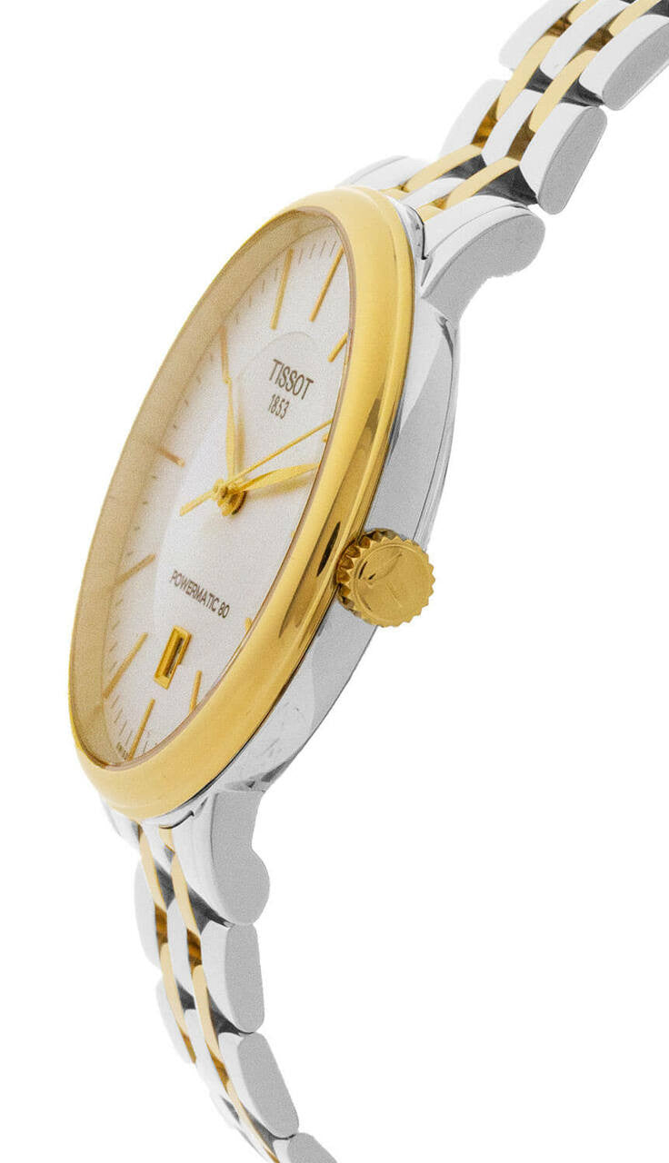 Tissot Carson Premium Powermatic 80 White Dial Two Tone Steel Strap Watch For Men - T122.407.22.031.00 Buy Now By Tissot