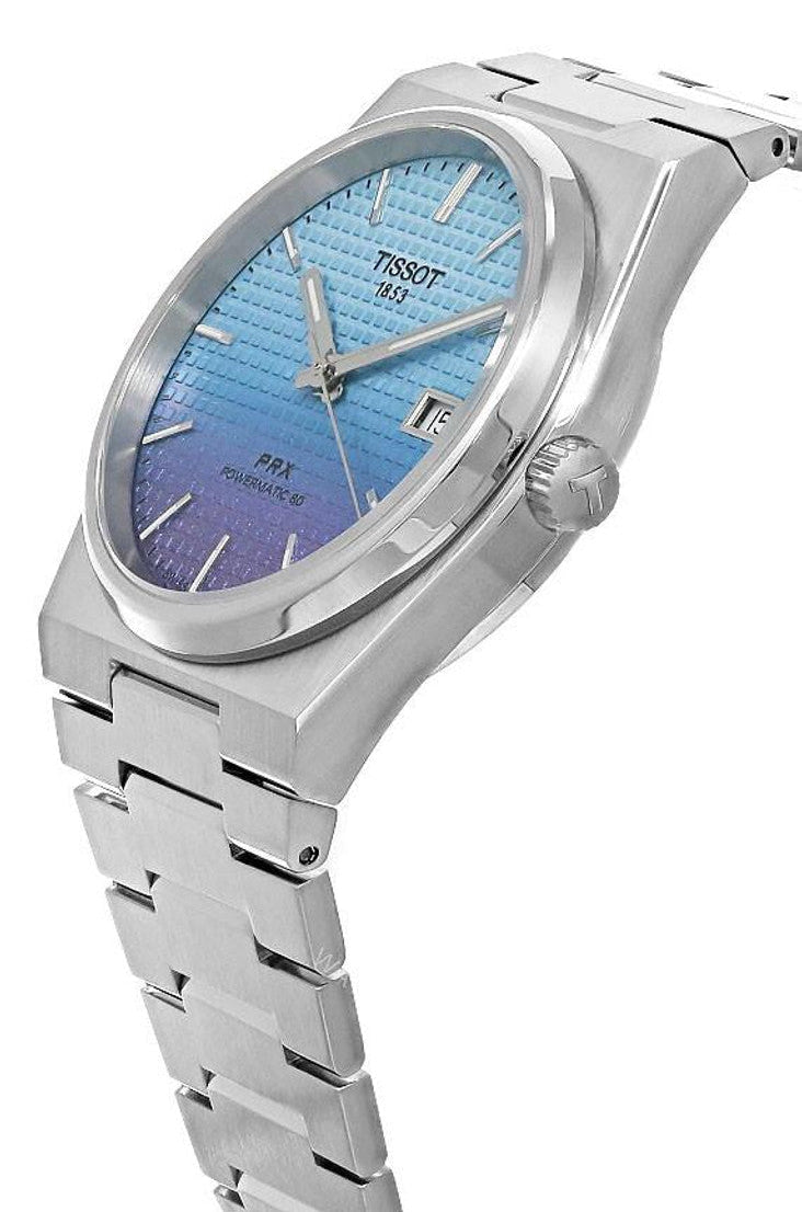 Tissot PRX Powermatic 80 Gradient Blue Dial Silver Steel Strap Watch for Men - T137.407.11.351.01 Buy Now By Tissot