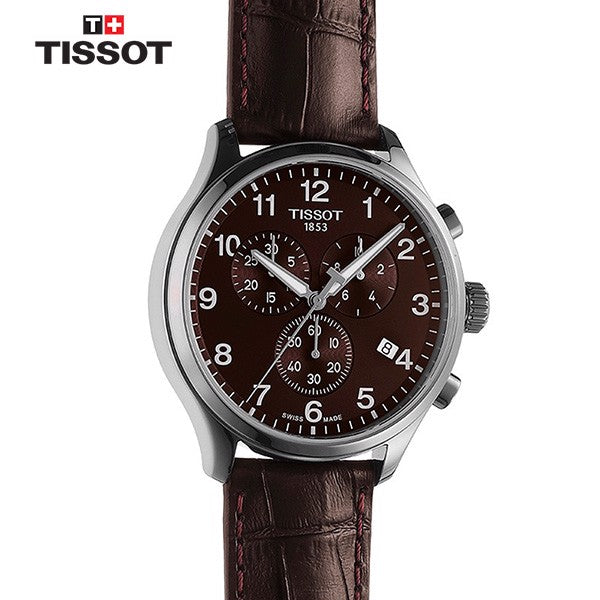 Tissot T Sport Chrono XL Classic Brown Dial Brown Leather Strap Watch For Men - T116.617.16.297.00 Buy Now By Tissot