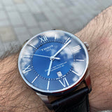 Tissot Chemin Des Tourelles Powermatic 80 Blue Dial Blue Leather Strap Watch for Men - T099.407.16.048.00 Buy Now By Tissot