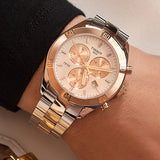 Tissot PR 100 Sport Chic Chronograph Diamonds Mother of Pearl Dial Two Tone Steel Strap Watch for Women - T101.917.22.116.00 Buy Now By Tissot
