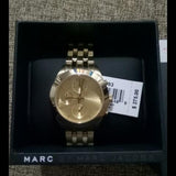 Marc Jacobs Peeker Chronograph Gold Dial Gold Steel Strap Watch for Women - MBM3393 Buy Now By Marc Jacobs