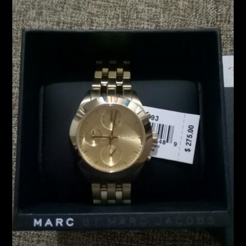 Marc Jacobs Peeker Chronograph Gold Dial Gold Steel Strap Watch for Women - MBM3393 Buy Now By Marc Jacobs