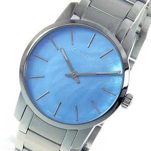 Calvin Klein City Mother of Pearl Blue Dial Silver Steel Strap Watch for Women - K2G2314X Buy Now By Calvin Klein