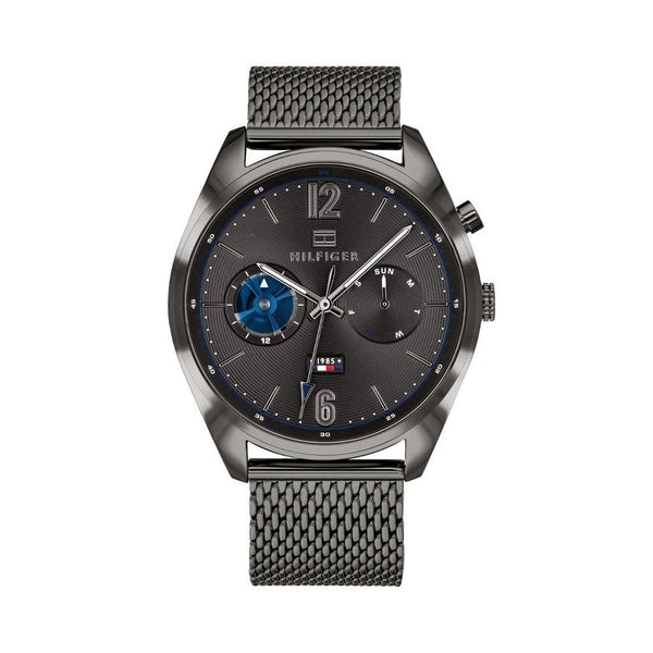 Tommy Hilfiger Deacon Multifunction Black Dial Black Mesh Bracelet Watch for Men - 1791546 Buy Now By Tommy Hilfiger