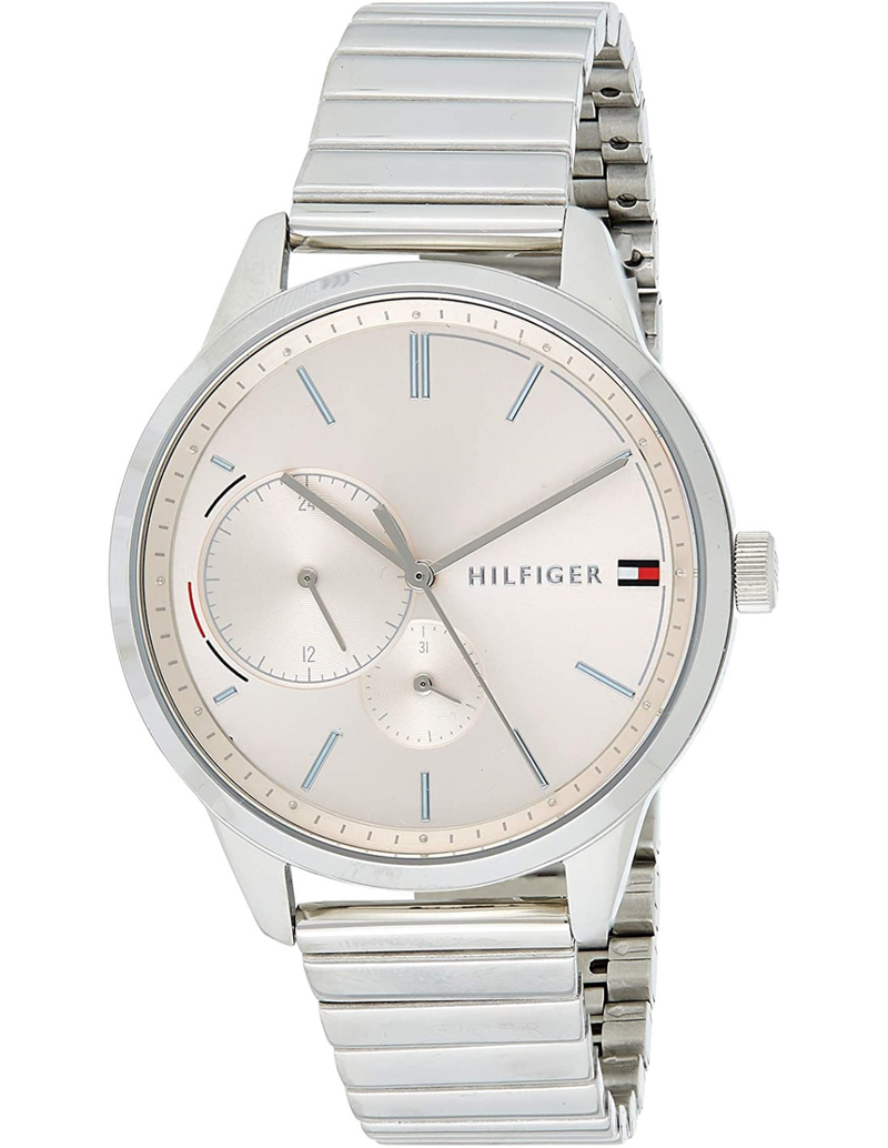Tommy Hilfiger Brooke Pink Dial Silver Steel Strap Watch for Women - 1782020