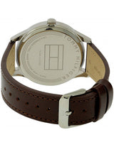 Shop Tommy Hilfiger Damon Quartz White Dial Brown Leather Strap Watch for Men - 1791418 in USA