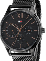 Shop Tommy Hilfiger Damon Quartz Black Dial Black Mesh Bracelet Watch for Men - 1791420 in USA