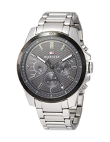 Tommy Hilfiger Iconic Quartz Black Dial Silver Steel Strap Watch for Men - 1791564 Buy Now By Tommy Hilfiger