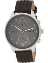 Tommy Hilfiger Chase Quartz Brown Dial Brown Leather Strap Watch for Men - 1791579