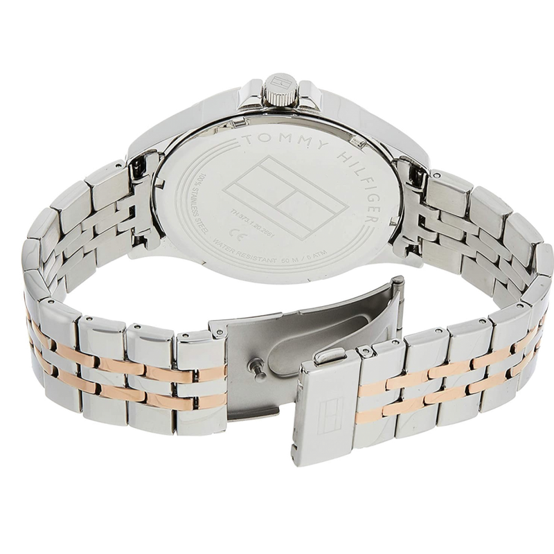 Tommy Hilfiger Shawn Quartz White Dial Two Tone Steel Strap Watch for Men - 1791617