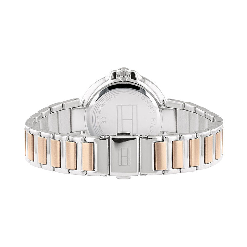 Shop Tommy Hilfiger Angela Chronograph Pink Dial Two Tone Steel Strap Watch for Women - 1782127 in USA