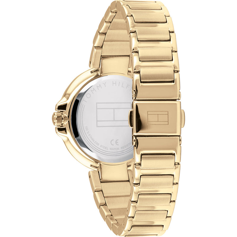 Shop Tommy Hilfiger Angela White Dial Gold Steel Strap Watch for Women - 1782128 in USA