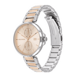 Shop Tommy Hilfiger Angela Chronograph Pink Dial Two Tone Steel Strap Watch for Women - 1782127 in USA