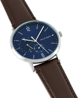 Tommy Hilfiger Cooper Blue Dial Brown Leather Strap Watch for Men - 1791508 Buy Now By Tommy Hilfiger