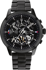 Tommy Hilfiger Henry Chronograph Black Dial Black Steel Strap Watch For Men - 1710478 Buy Now By Tommy Hilfiger