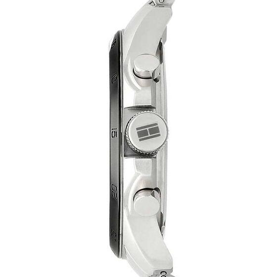 Tommy Hilfiger Iconic Quartz Black Dial Silver Steel Strap Watch for Men - 1791564 Buy Now By Tommy Hilfiger