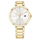 Shop Tommy Hilfiger Angela White Dial Gold Steel Strap Watch for Women - 1782128 in USA