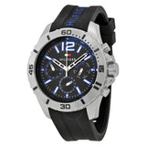 Shop Tommy Hilfiger Sport Multifunction Black Dial Black Rubber Strap Watch for Men - 1791143 in USA