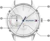 Shop Tommy Hilfiger Brooke Silver Dial Blue Leather Strap Watch for Women - 1782023 in USA