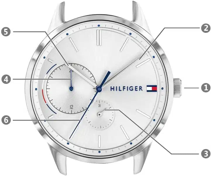 Shop Tommy Hilfiger Brooke Silver Dial Blue Leather Strap Watch for Women - 1782023 in USA